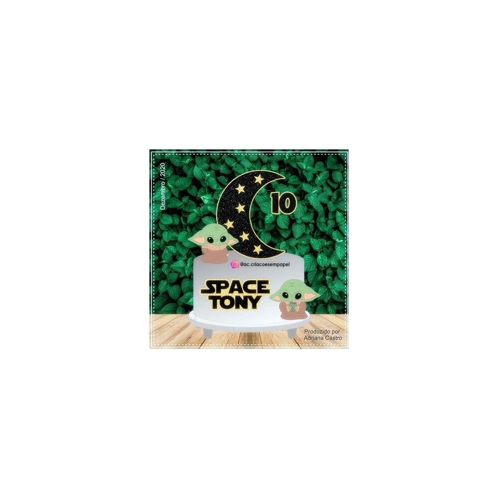 Topo de Bolo Arquivo 04 - Yoda a