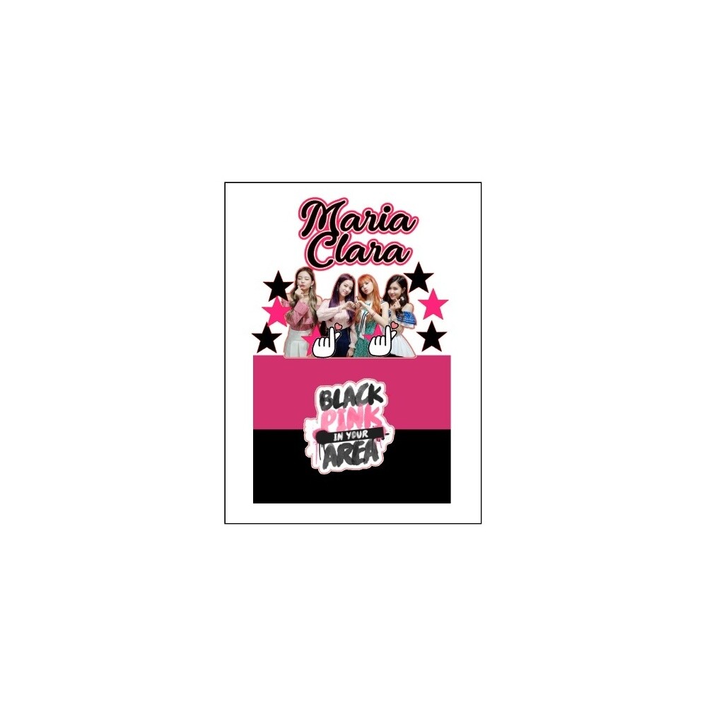 Topo de bolo 3 - Black Pink a