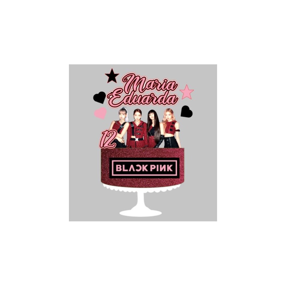 Topo de bolo 5 - Black Pink a
