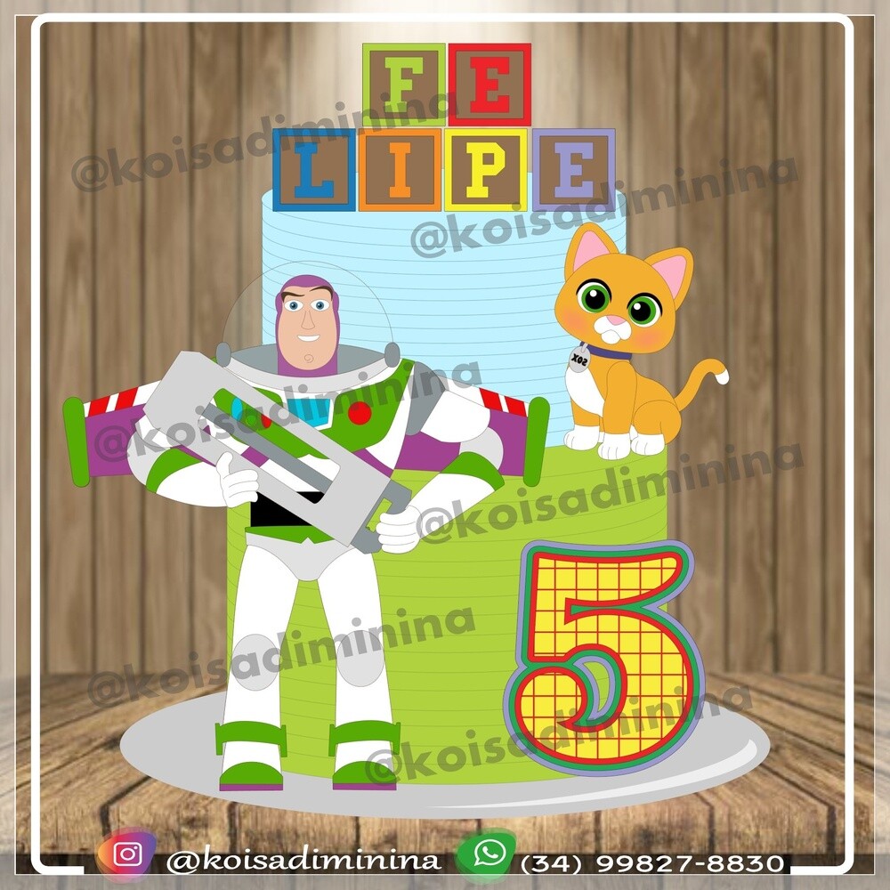 Topo de bolo 03 - Buzz Lightyear a