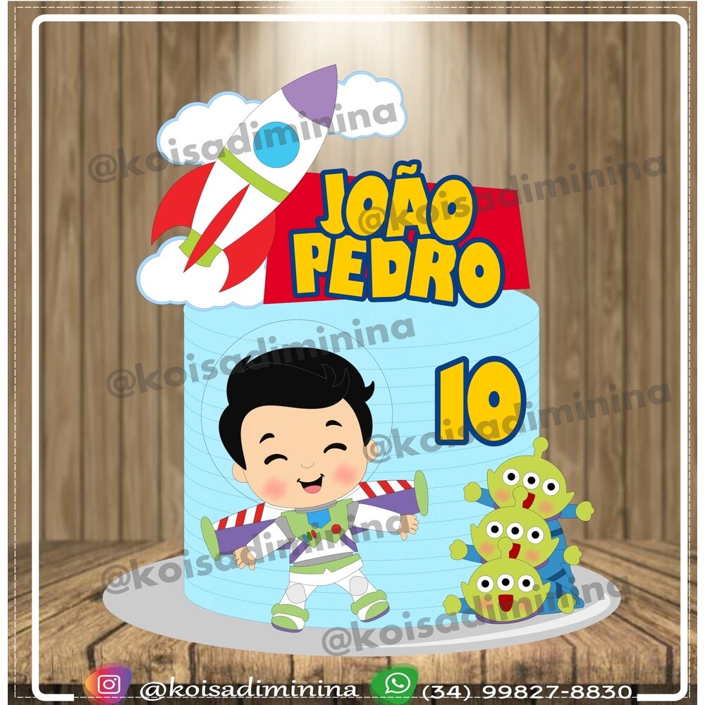 Topo de bolo 05 - Buzz Lightyear a