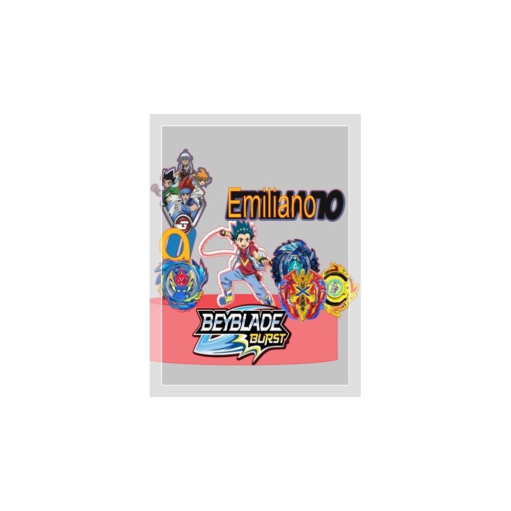 Topo de bolo 01 - Beyblade a