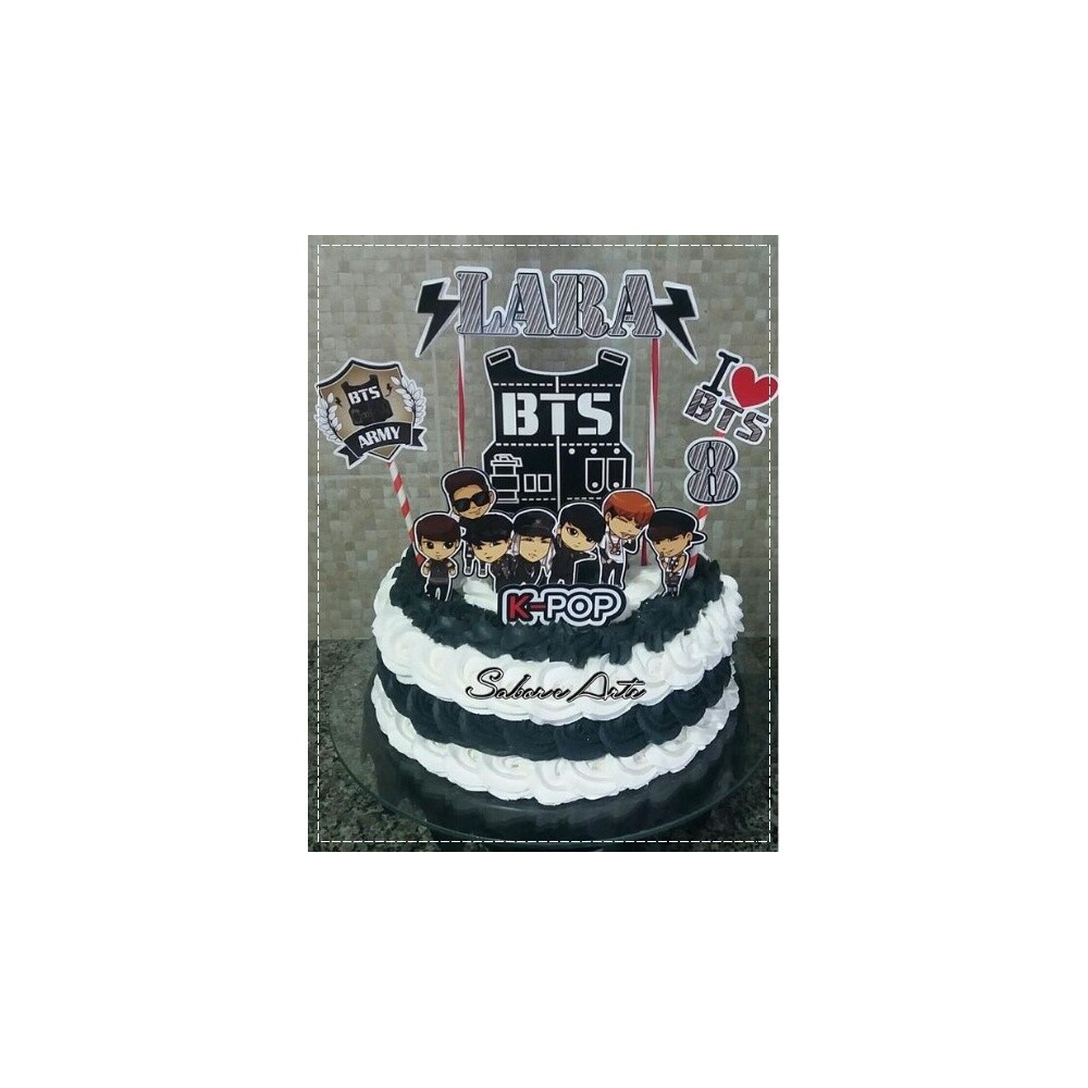 Topo de bolo 17 - BTS a
