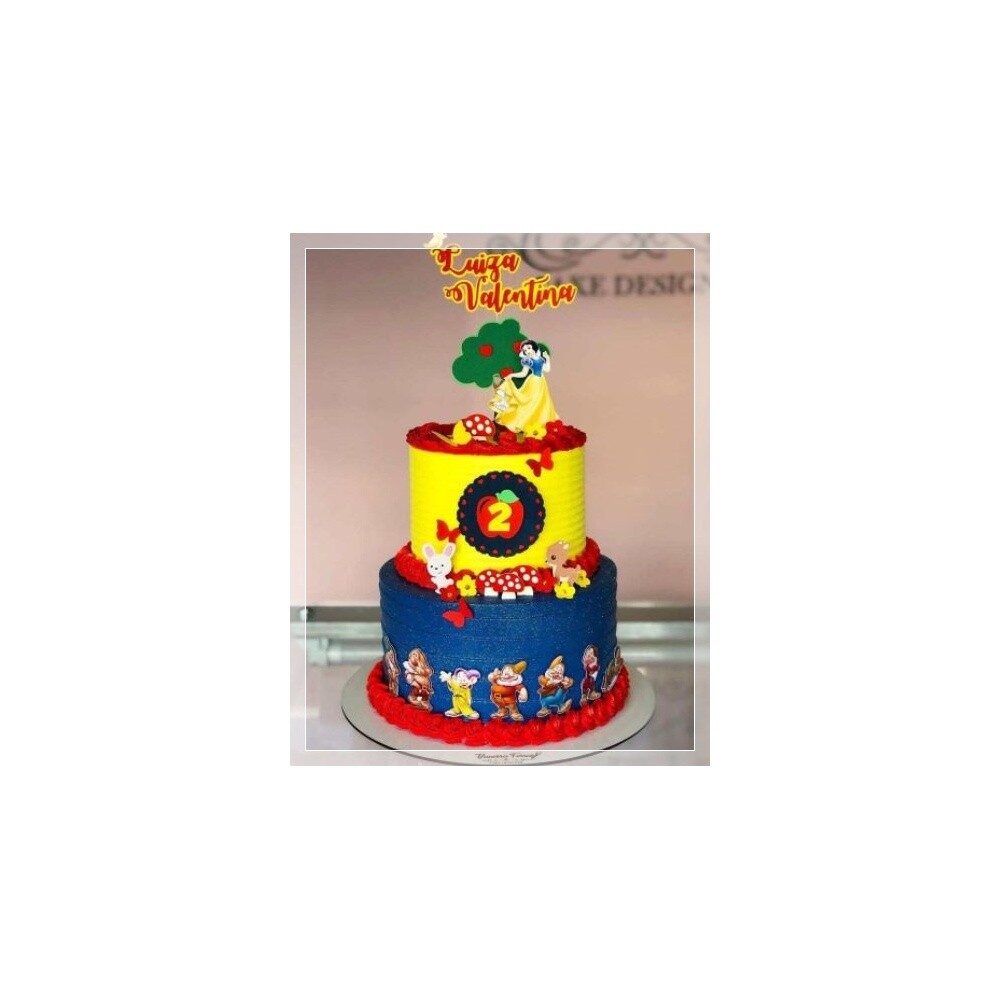 Topo de bolo 19 - Branca de Neve a