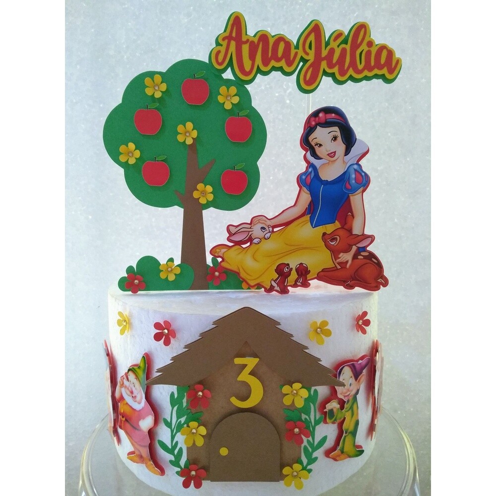 Topo de bolo 31 - Branca de Neve a