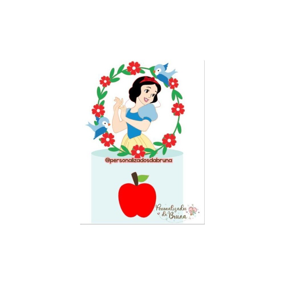 Topo de bolo 37 - Branca de Neve a