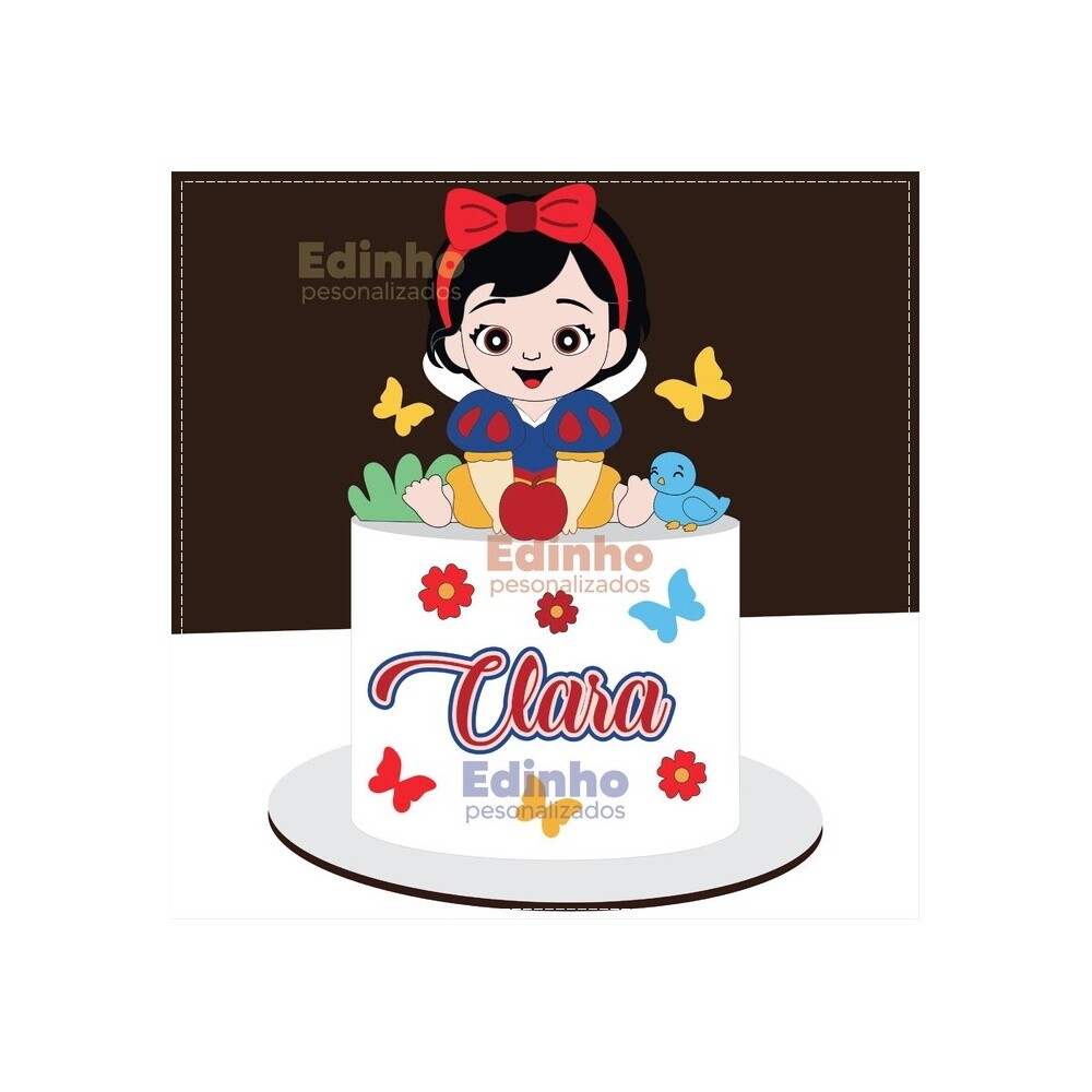 Topo de bolo 48 - Branca de Neve a