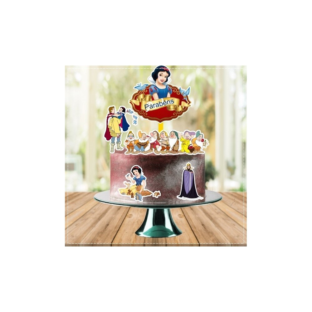 Topo de bolo 50 - Branca de Neve a