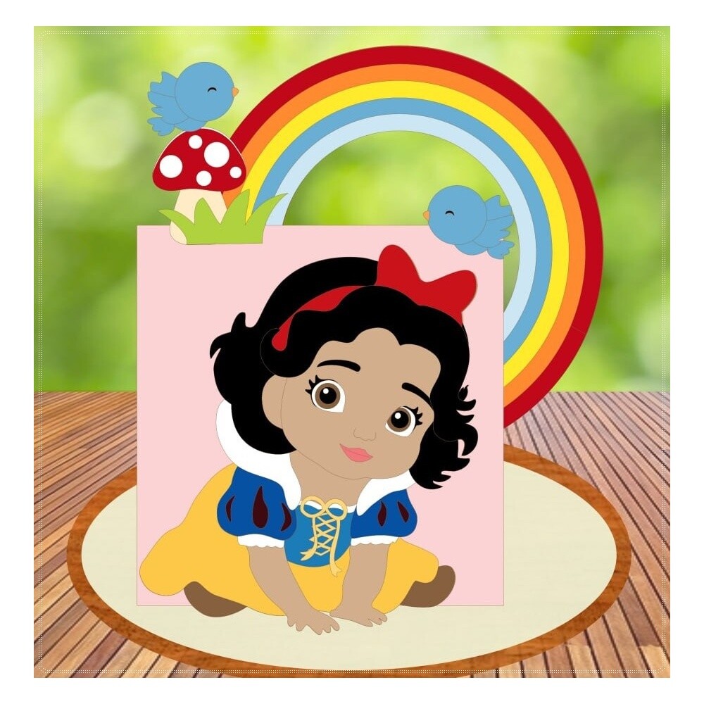 Topo de bolo 54 - Branca de Neve a