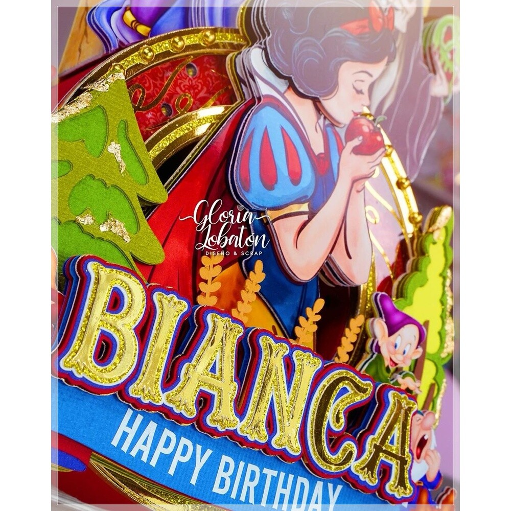 Topo de bolo 64 - Branca de Neve a