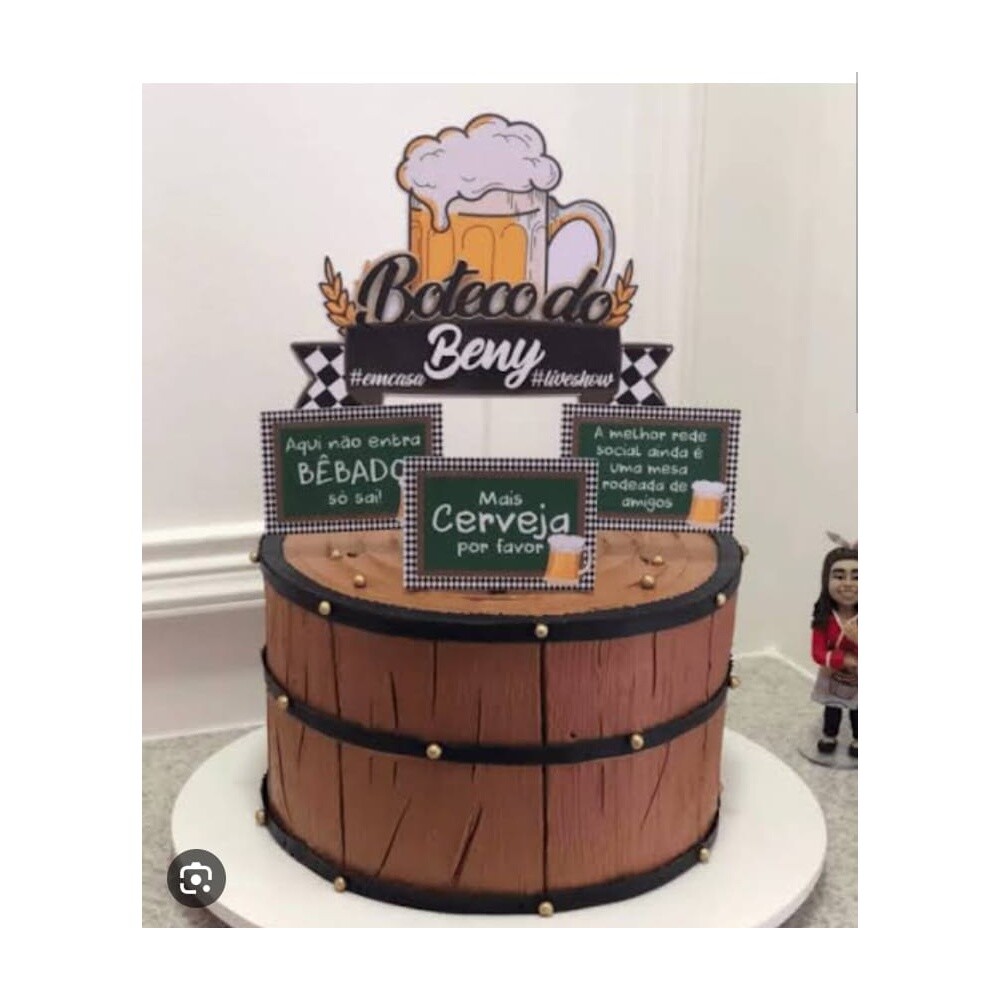 Topo de bolo 8 - Boteco a