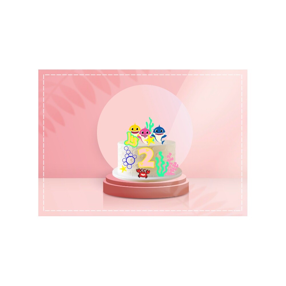 Topo de bolo 25 - Baby Shark a