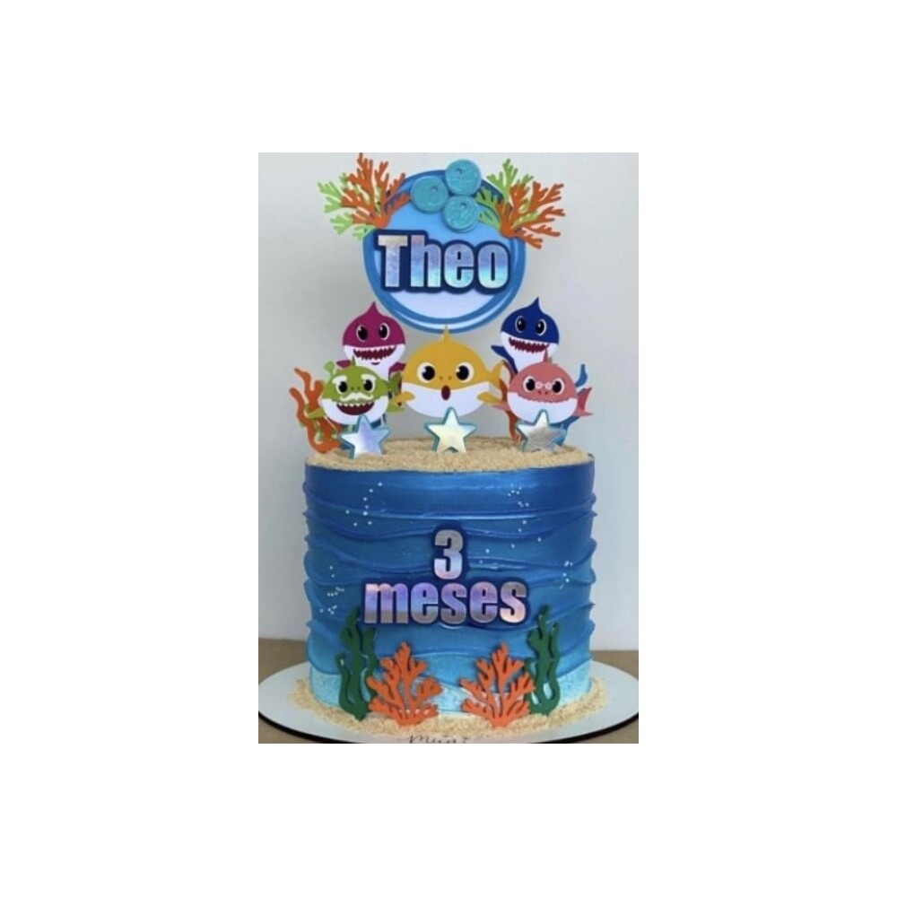 Topo de bolo 31 - Baby Shark a