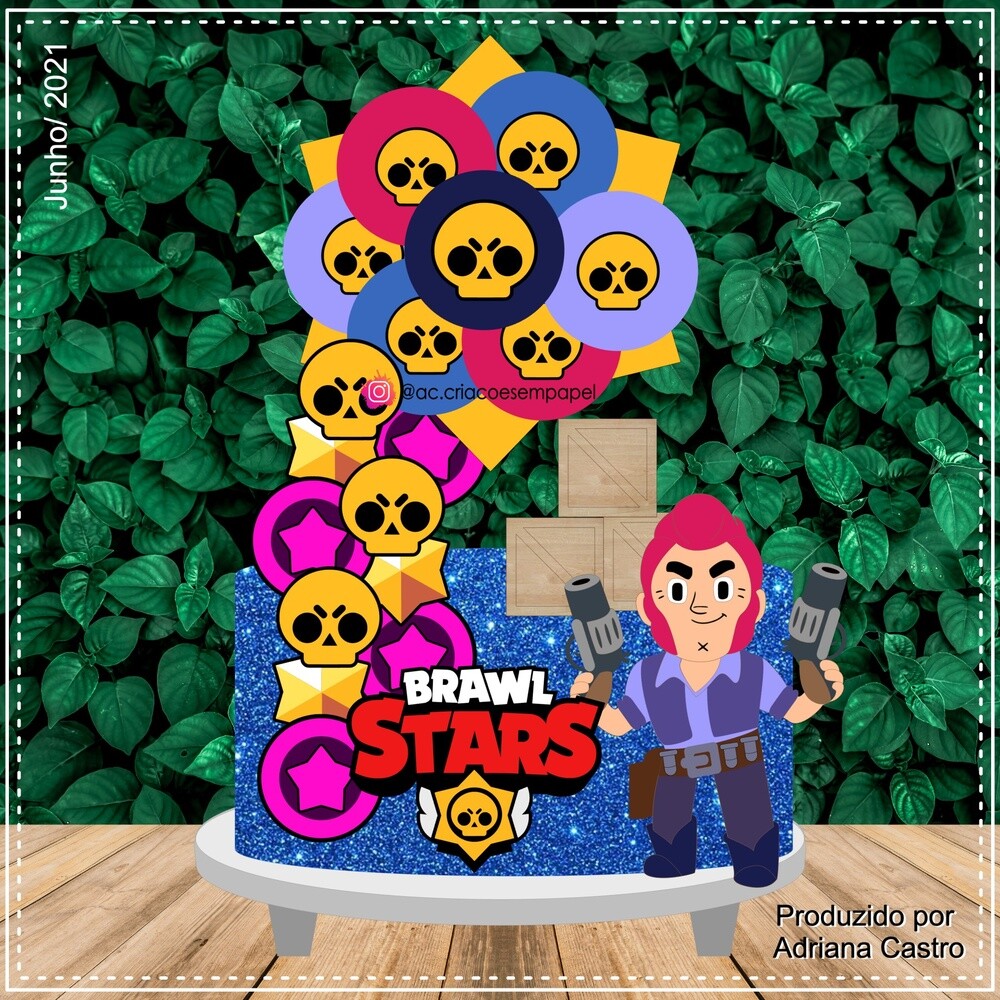 Topo de bolo 01 - Brawl Star a