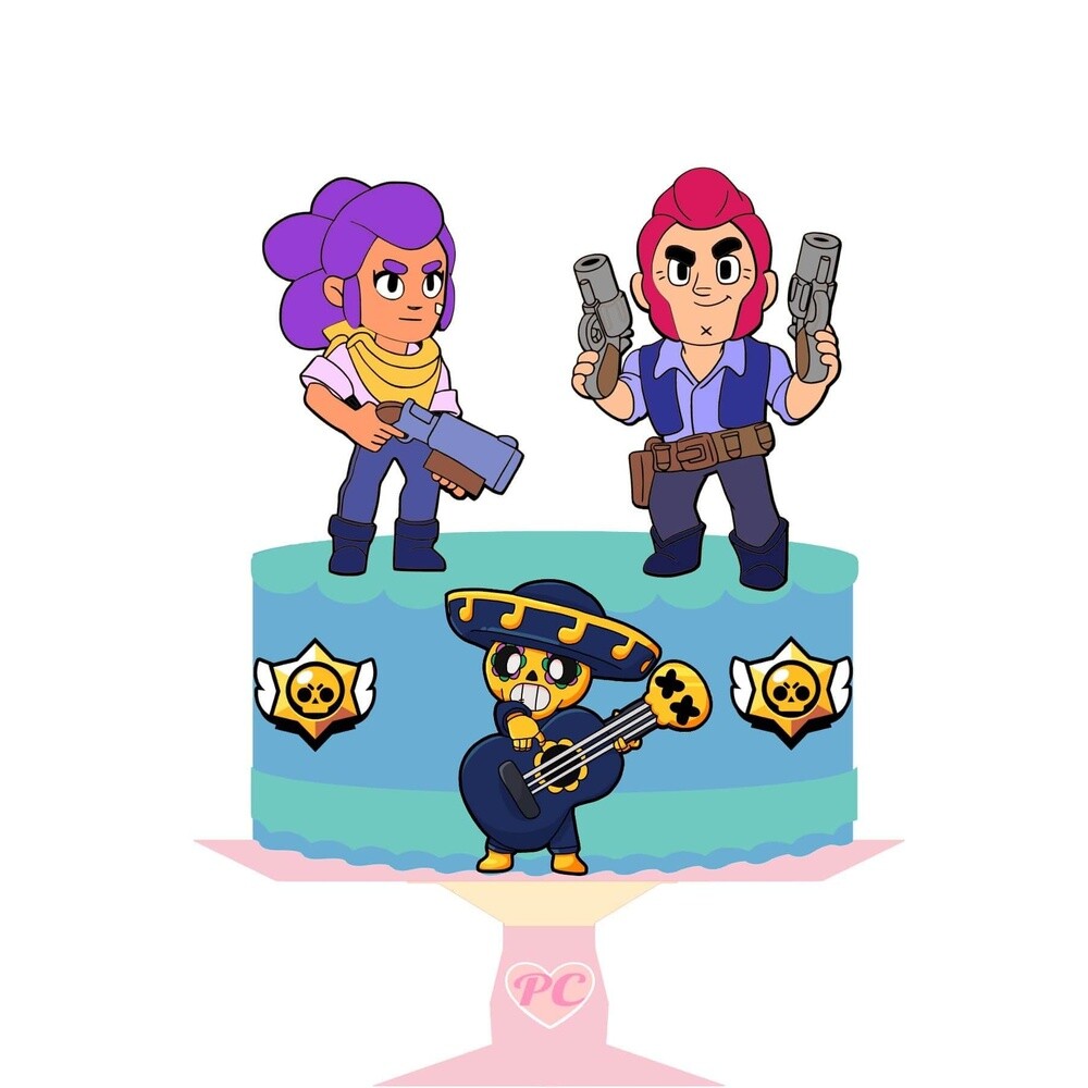 Topo de bolo 02 - Brawl Star a