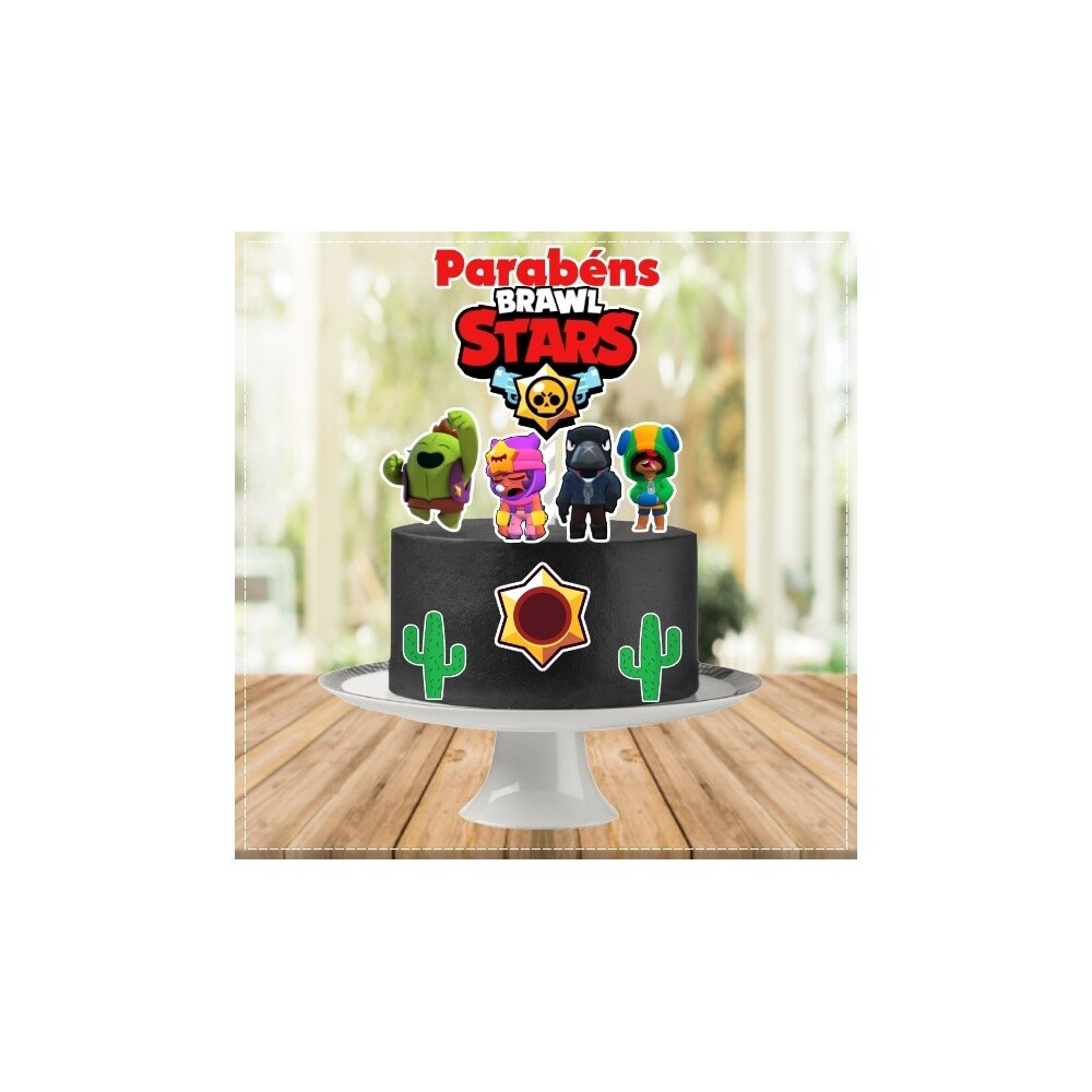 Topo de bolo 04 - Brawl Star a