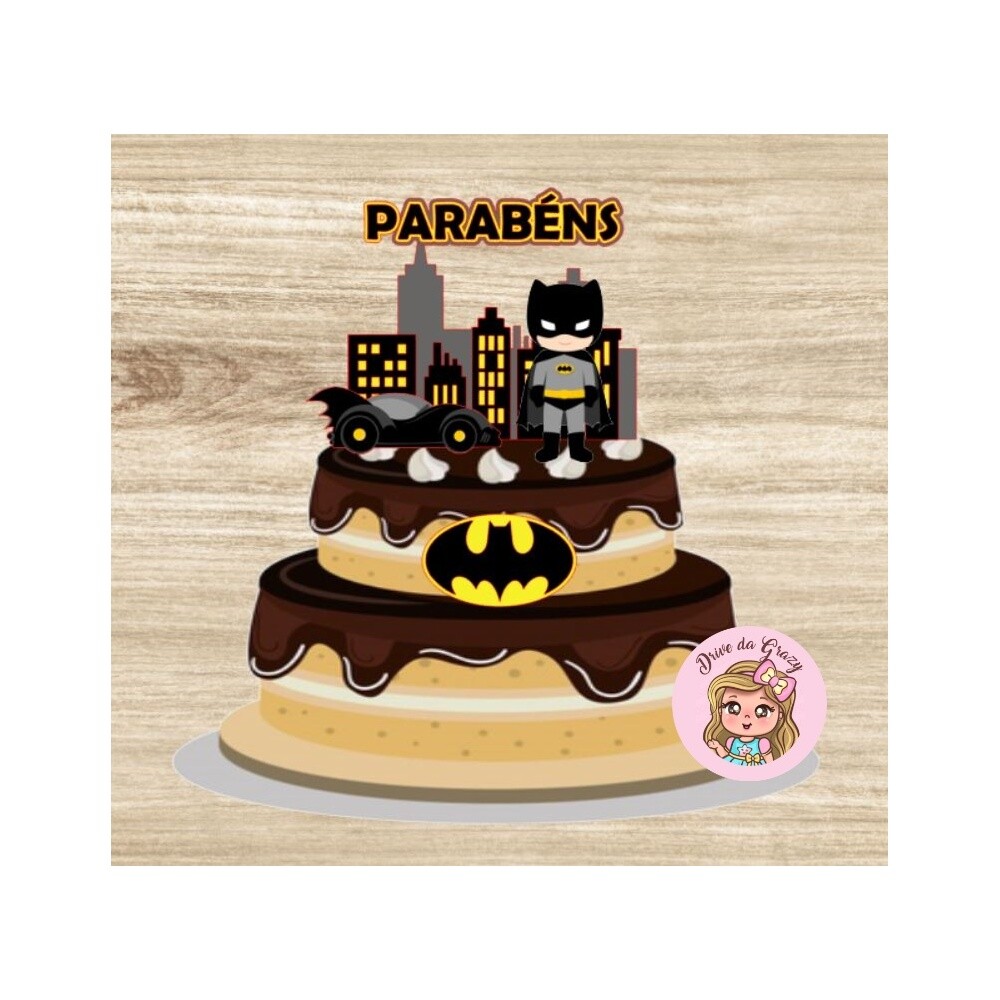 Topo de bolo 08 - Batman a