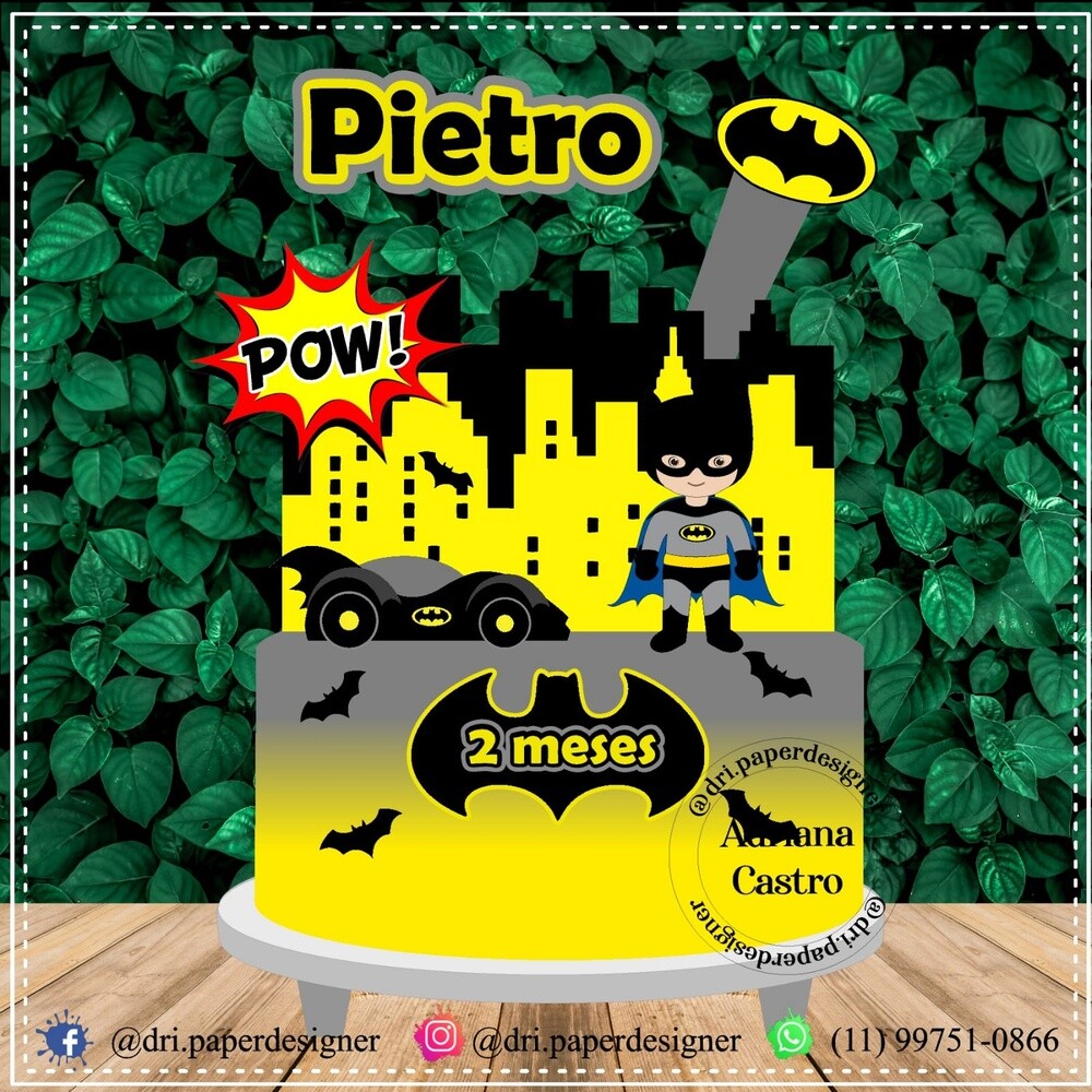 Topo de bolo 12 - Batman a