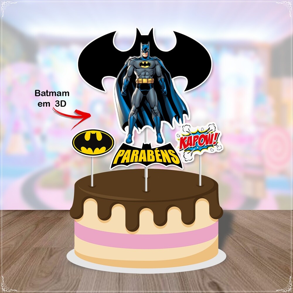 Topo de bolo 25 - Batman a