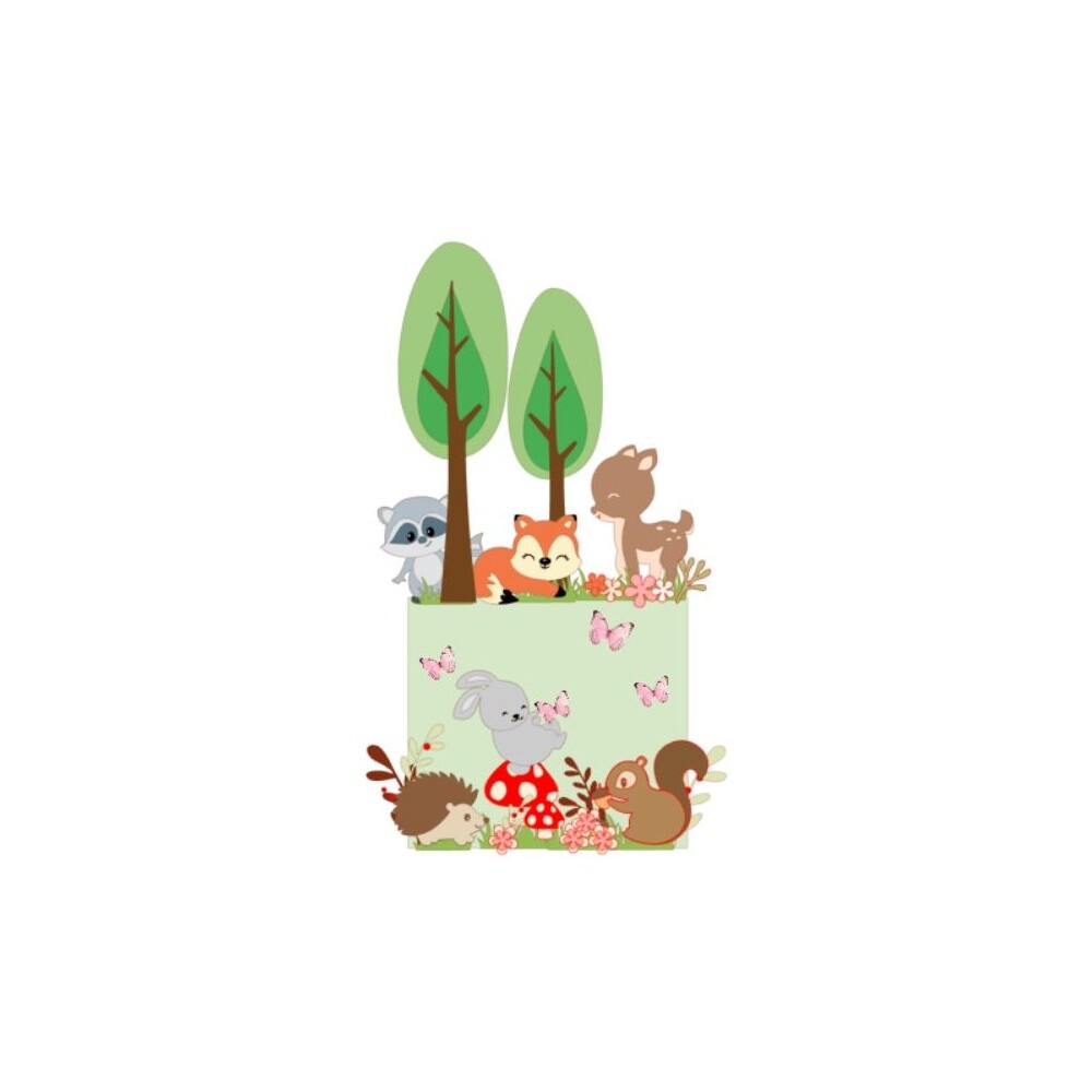 Topo de bolo 01 - Bosque a