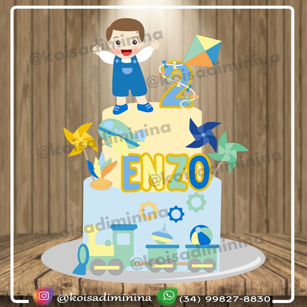 Topo de bolo 07 - Brinquedos a