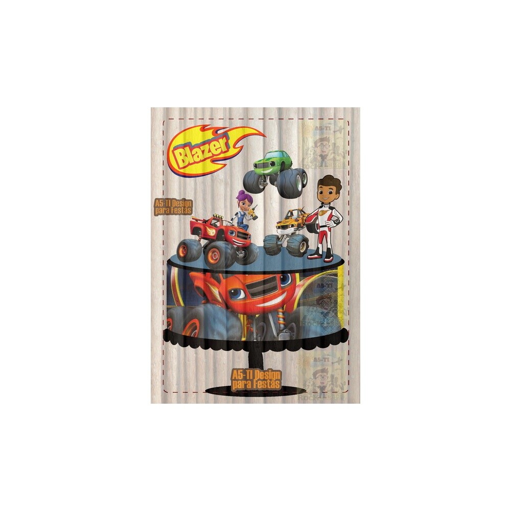 Topo de bolo 2 - Blaze and the Monster Machine a