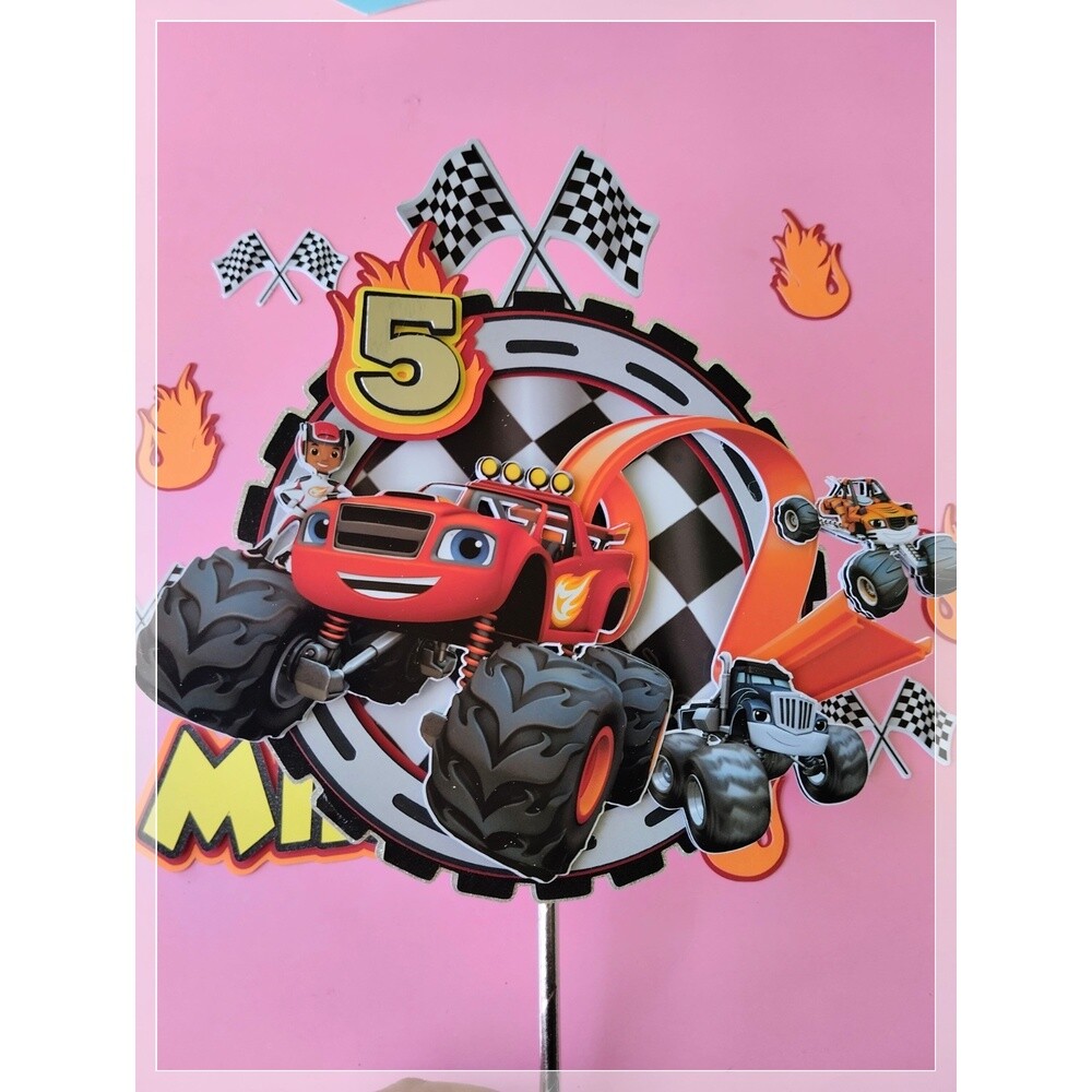 Topo de bolo 5 - Blaze and the Monster Machine a