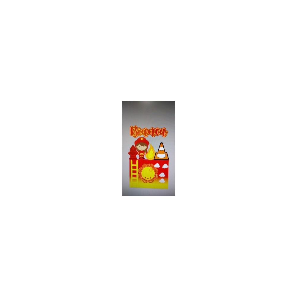 Topo de bolo 7 - Bombeiros a