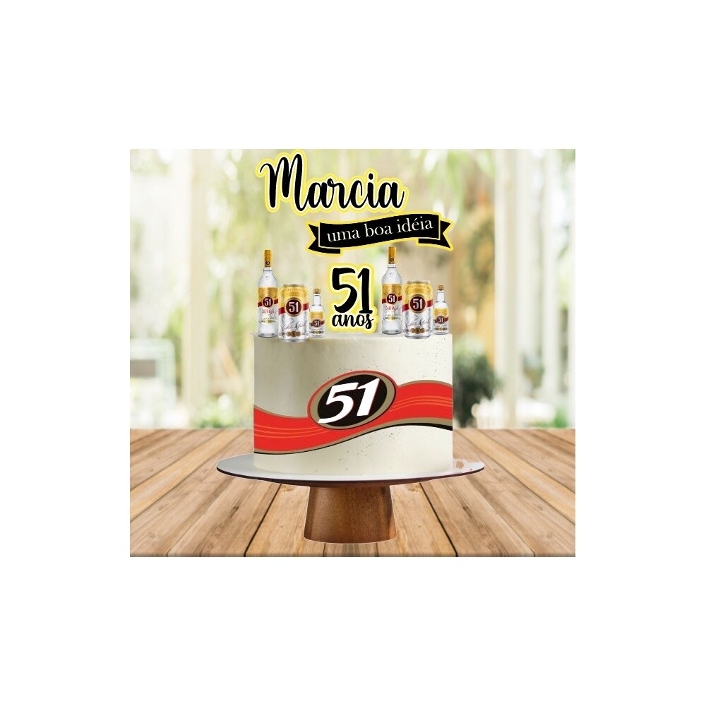 Topo de bolo 03 - Cachaça 51 a