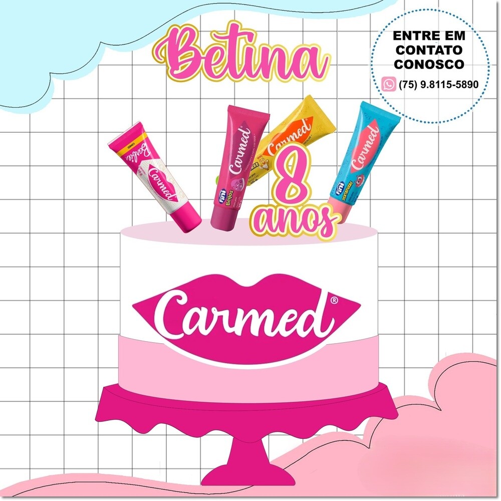 Topo de bolo 01 - Carmed a