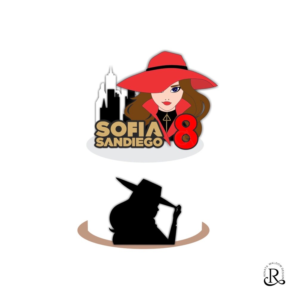 Topo de bolo 01 - Carmen Sandiego a