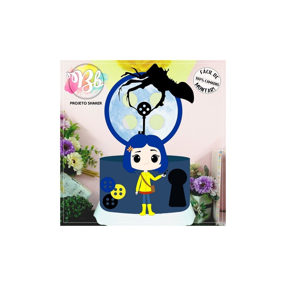 Topo de Bolo Coraline 02
