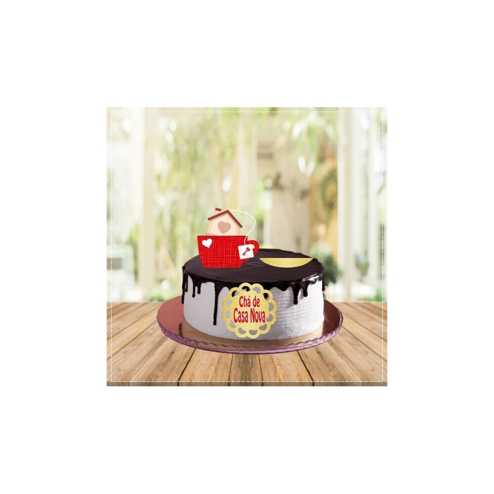 Topo de Bolo Chá de Casa Nova 03