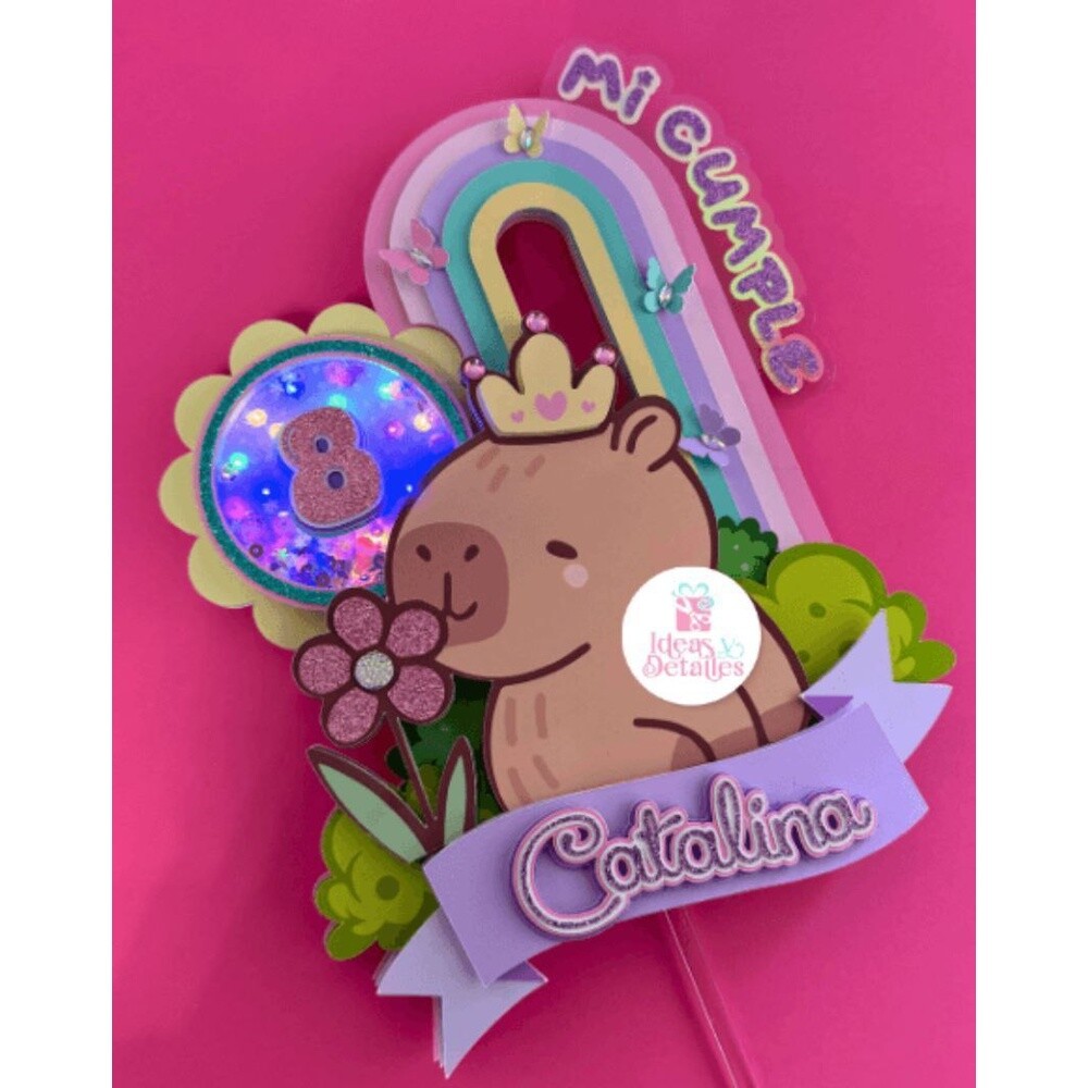 Arquivo de Corte Topo de Bolo Capivara para imprimir