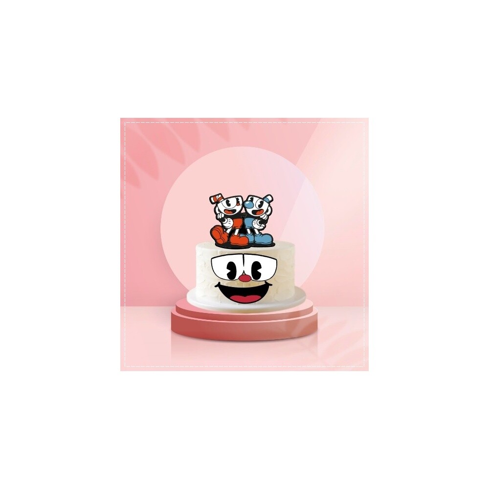 Topo de bolo 01 - Cuphead a