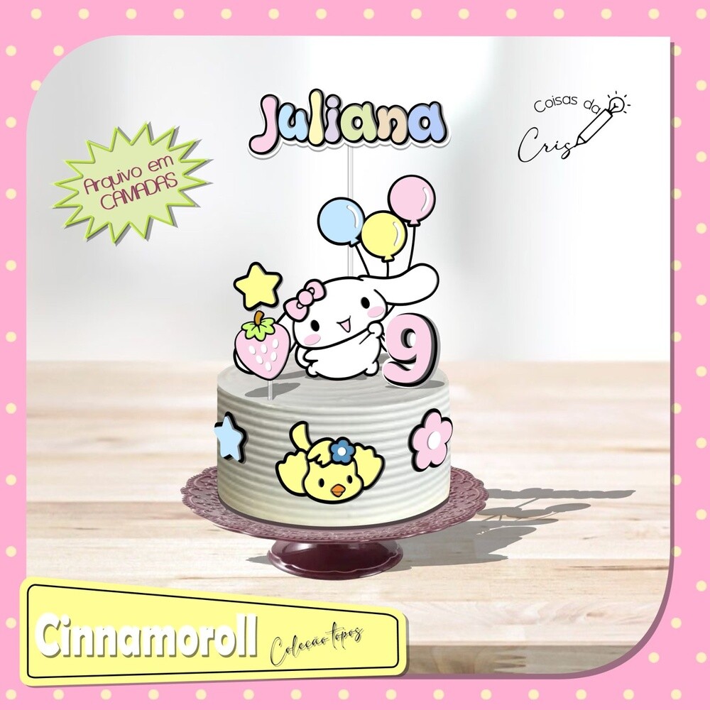 Topo de Bolo Cinnamoroll 01