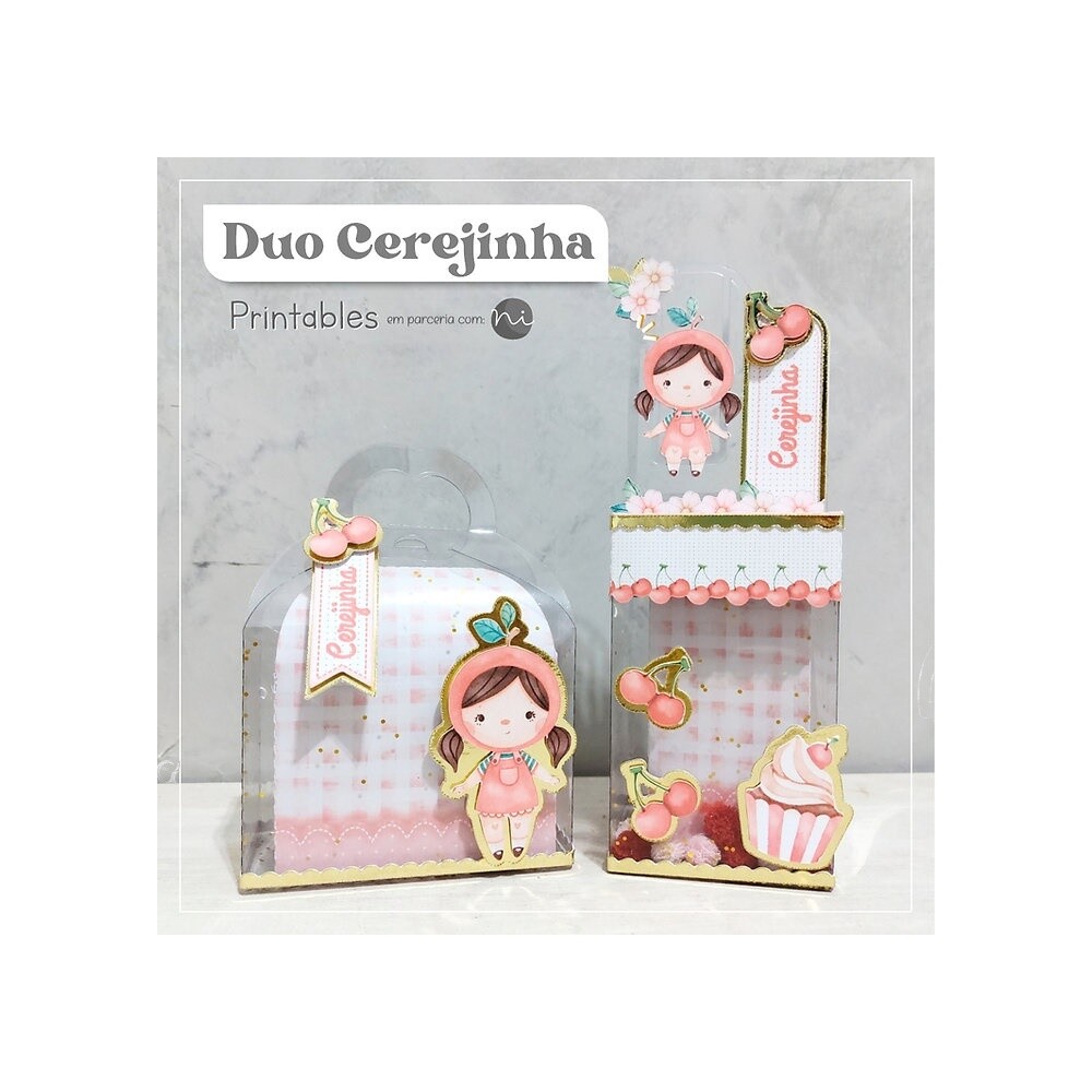Duo Cerejinha acetato - Biarte Criativa