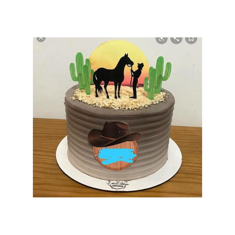 Topo de Bolo Country - Cowboy 17