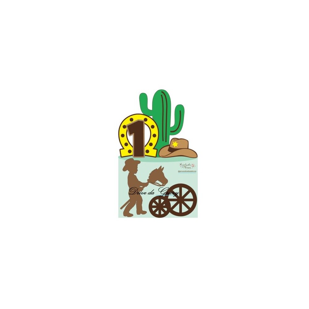 Topo de Bolo Country - Cowboy 33