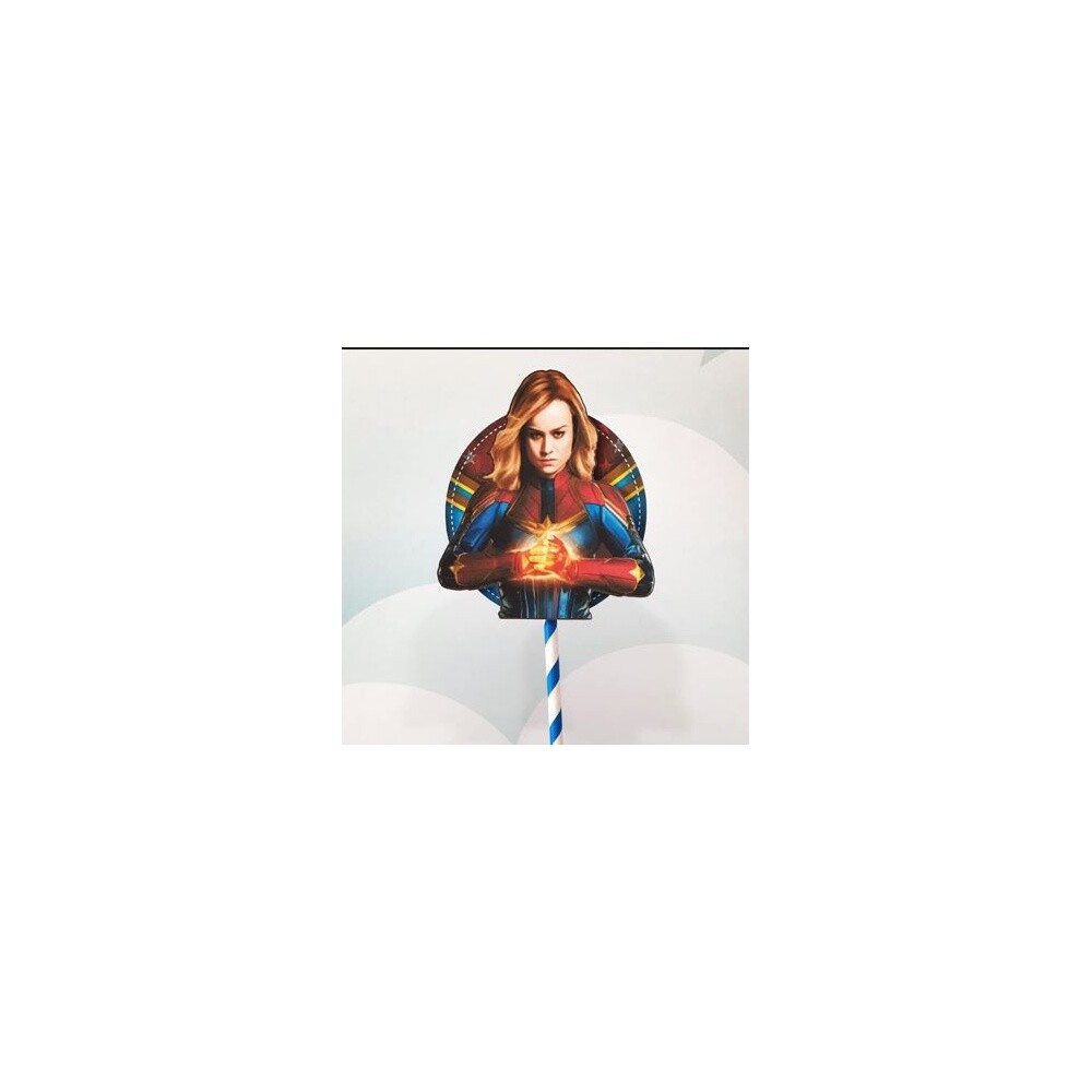 Topo de bolo 04 - Capitã Marvel a