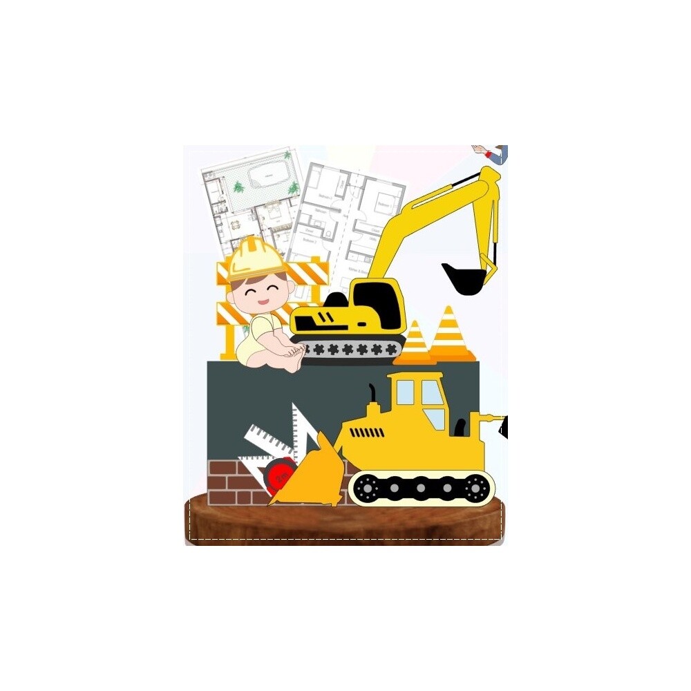 Topo de Bolo Construção 23