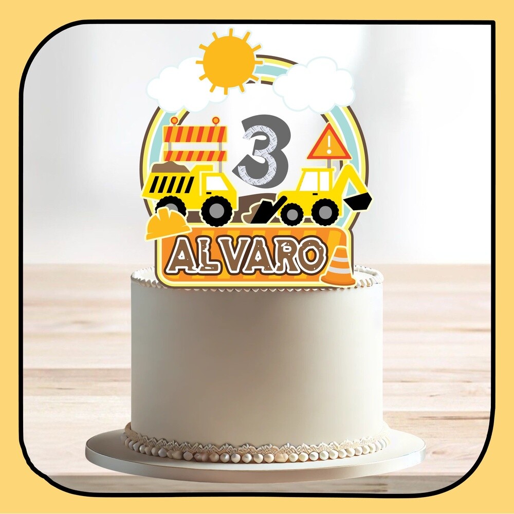Topo de Bolo Construção 29