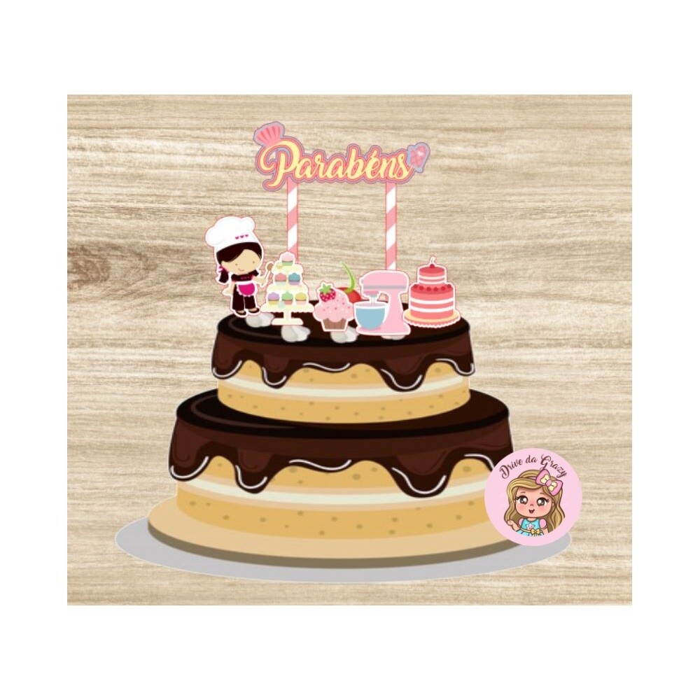 Topo de Bolo Confeitaria - Doceria 04