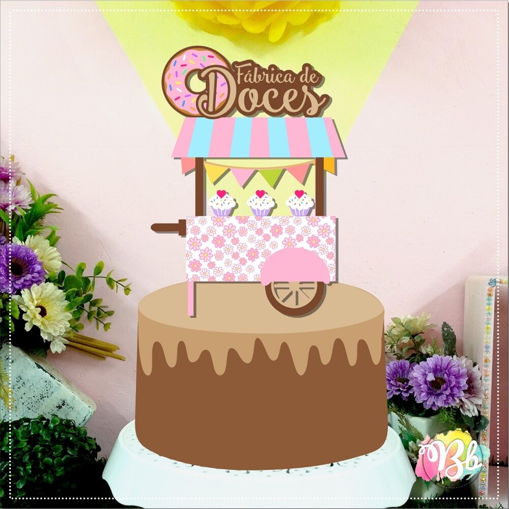 Topo de Bolo Confeitaria - Doceria 18