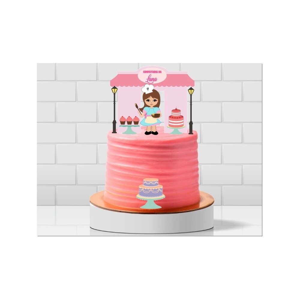 Topo de Bolo Confeitaria - Doceria 53