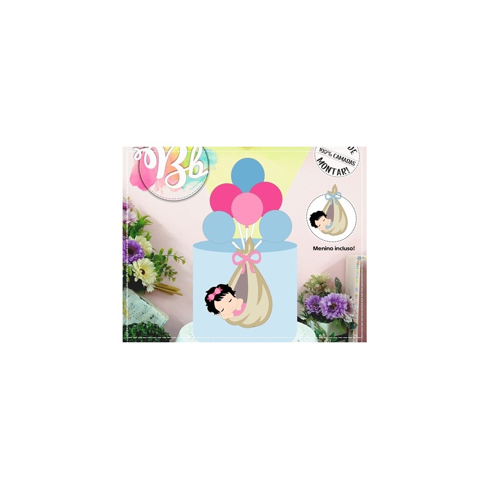 Topo de bolo 03 - Bebê a