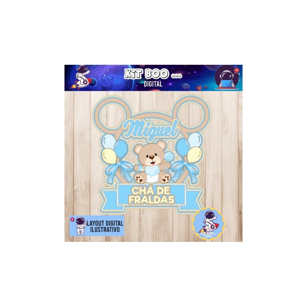 Topo de Bolo Chá de Bebê 08