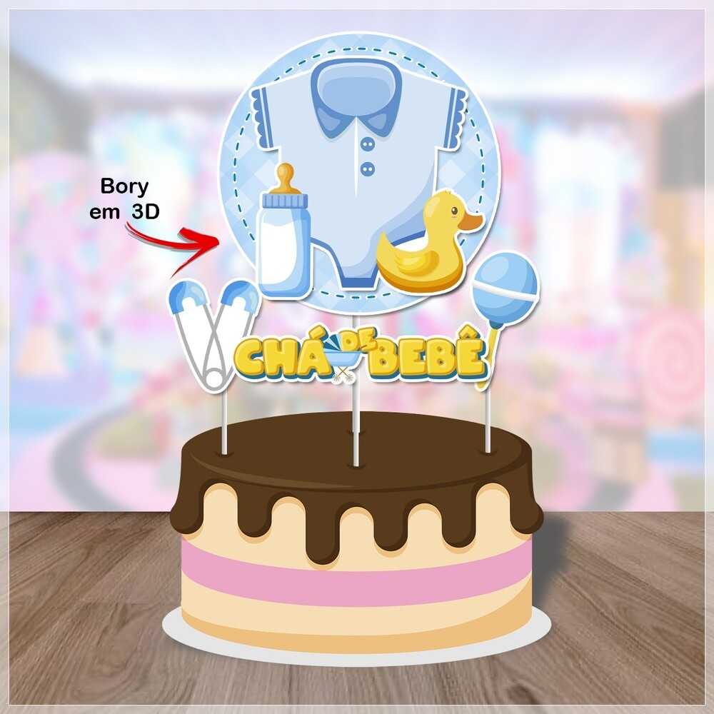 Topo de Bolo Chá de Bebê 16