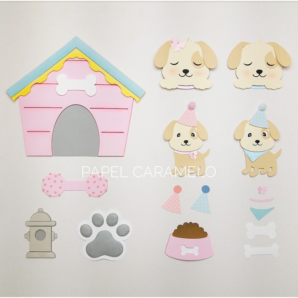 Topo de bolo 19 - Cachorrinho a