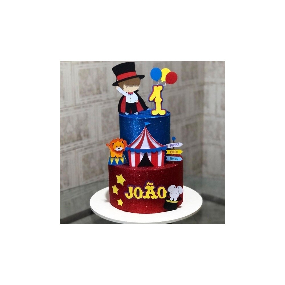 Topo de Bolo Circo 45